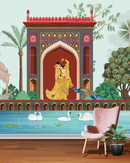 Graceful Reverie: A Dance in Mughal Splendor
