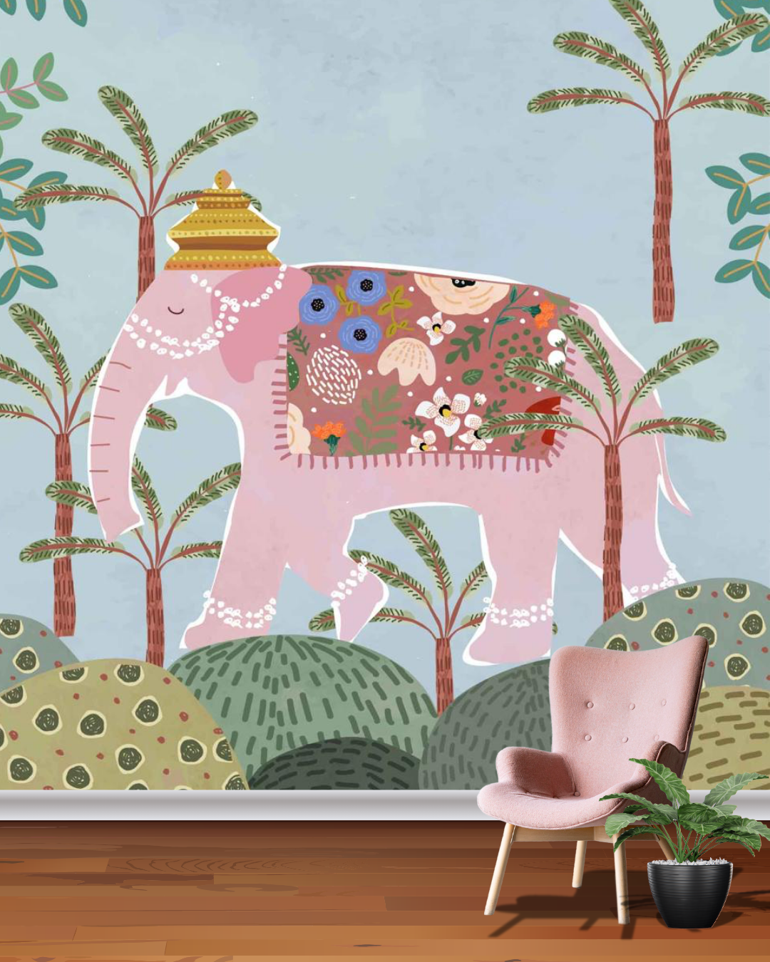 Regal Elephant in Pastels