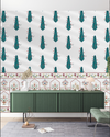 Multicolor Printed Ethnic Wallpaper