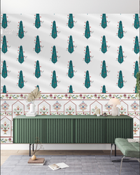 Multicolor Printed Ethnic Wallpaper