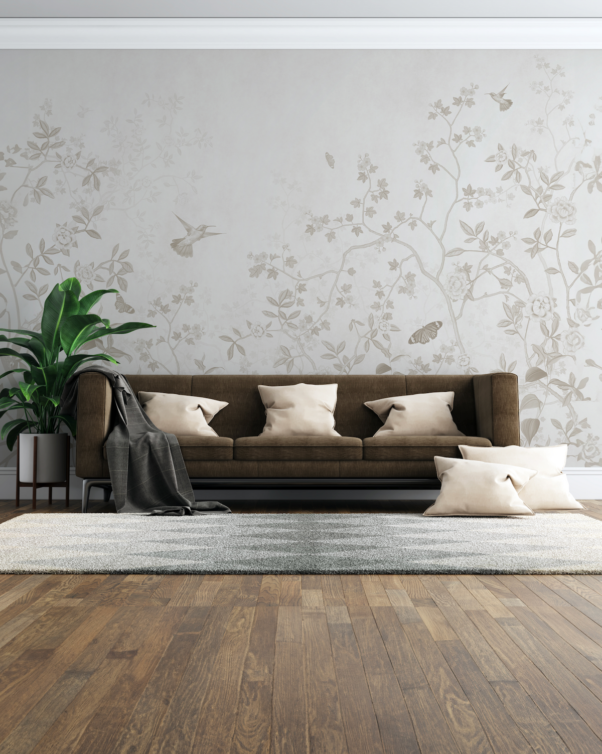 Pale Silver / Non-Woven / Custom Size