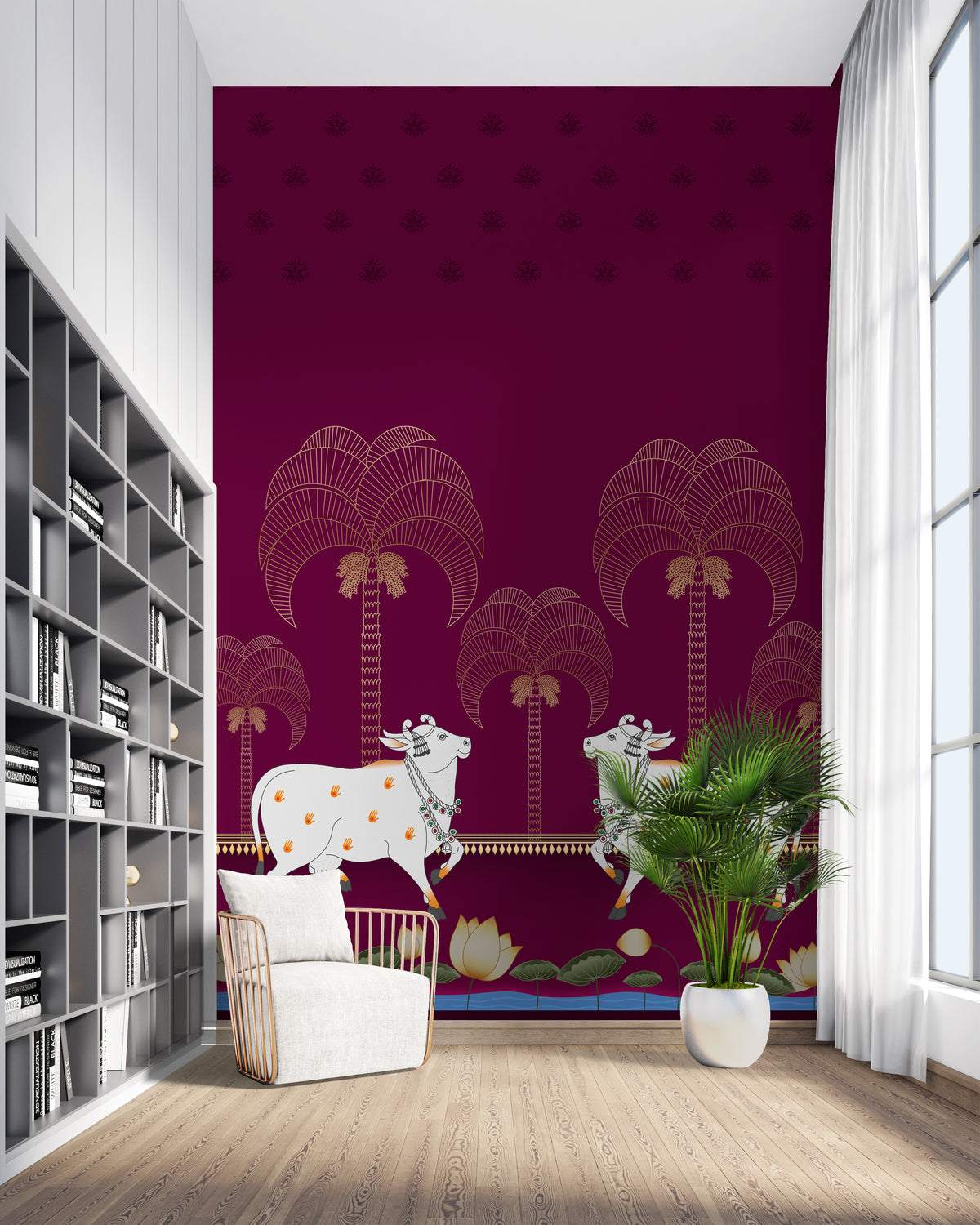 Deep Crimson / Non-Woven / Custom Size